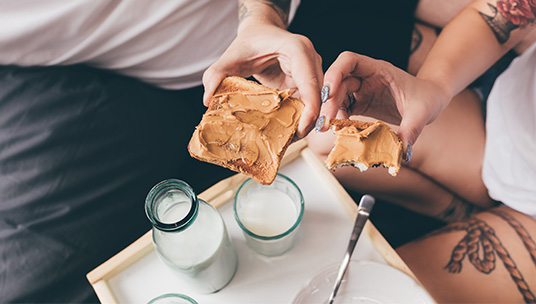 Peanut butter toast