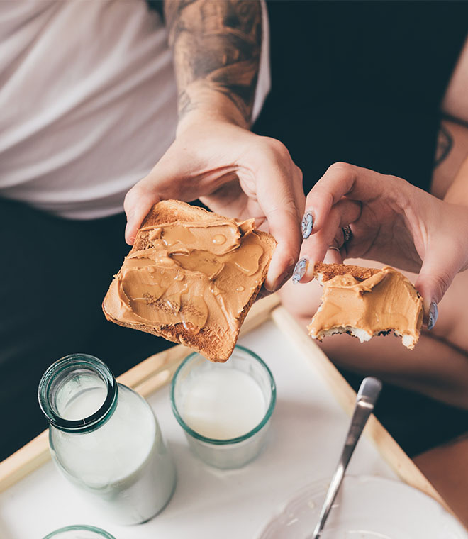 Peanut butter toast