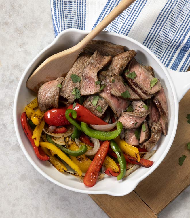 Beef fajitas