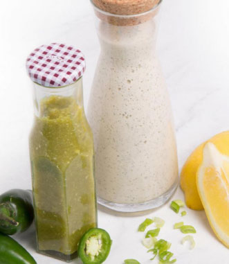 Photo of bottled homemade sauces