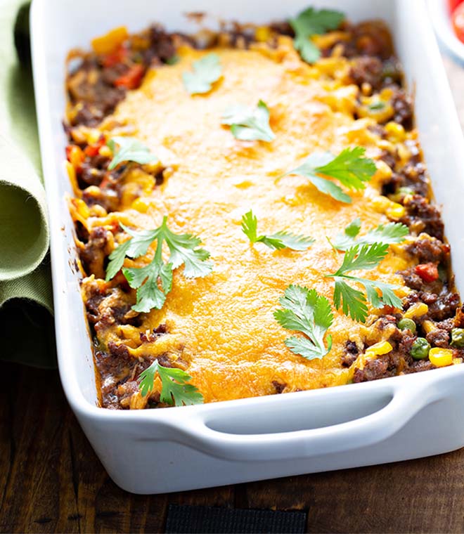 Turkey and black bean enchilada casserole