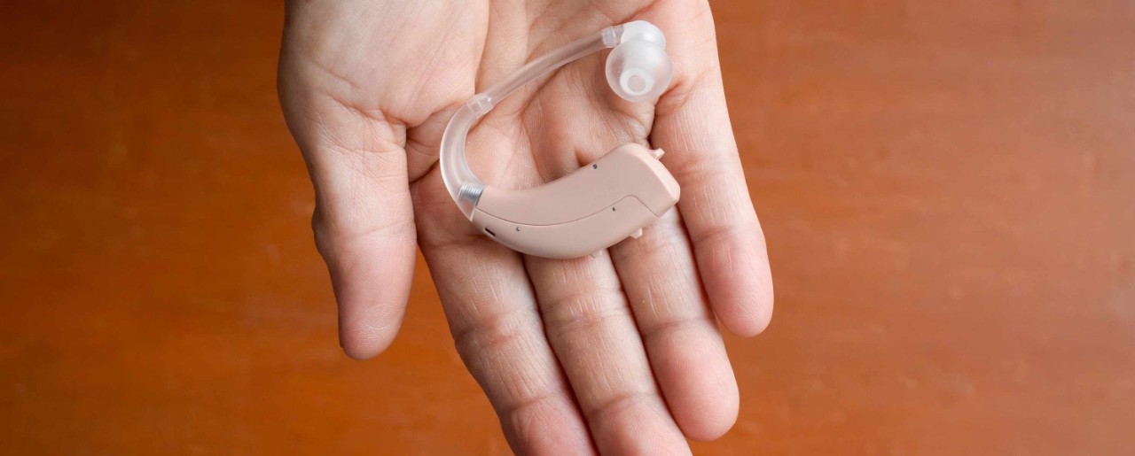 hearing aid in hand